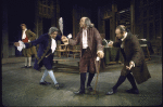 Actors (L-R) Ken Howard, Henry LeClair, Howard Da Silva & David Vosburgh  in a scene fr. the Broadway musical "1776." (New York)