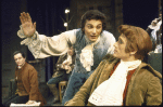 Actors (L-R) William Daniels, Clifford David & Ken Howard w. cast members in a scene fr. the Broadway musical "1776." (New York)