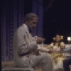 Actor Fred Gwynne (L) with cast members in a scene from the American Shakespeare Theatre production of the play "Cat On A Hot Tin Roof" (Stratford)