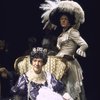 Actors (L-R) Dennis King & Warren Burton in cross-dressing  in a scene fr. the Broadway play "A Patriot For Me." (New York)