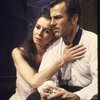 Actors Salome Jens & Maximilian Schell in a scene fr. the Broadway play "A Patriot For Me." (New York)