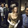 Actors (fr.) Salome Jens & Maximilian Schell w. (back, L & 3L) Dennis King & Stefan Scnabel w. cast members in a scene fr. the Broadway play "A Patriot For Me." (New York)