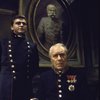 Actors (L-R) Ed Zimmerman & Dennis King in a scene fr. the Broadway play "A Patriot For Me." (New York)