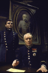 Actors (L-R) Ed Zimmerman & Dennis King in a scene fr. the Broadway play "A Patriot For Me." (New York)