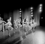 Polichinelles with Susan Pillarsdorf (Pilarre)(3R), Delia Peters (2R), in a New York City Ballet production of "The Nutcracker." 