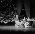 Scene with Nutcracker and toy soldiers, in a New York City Ballet production of "The Nutcracker."