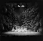 Snow scene, in a New York City Ballet production of "The Nutcracker."