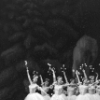 Snow scene, in a New York City Ballet production of "The Nutcracker."