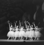 Snow scene, in a New York City Ballet production of "The Nutcracker."