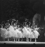 Snow scene, in a New York City Ballet production of "The Nutcracker."