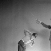 David Richardson as the Nutcracker and Deborah Paine as a soldier in a New York City Ballet production of "The Nutcracker."