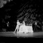 School of American Ballet students David Richardson and Zina Bethune  in a New York City Ballet production of "The Nutcracker."