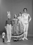 Jacques d'Amboise and his children Catherine (Bunny), Charlotte and Christopher, in a New York City Ballet production of "The Nutcracker." (New York)