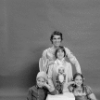 Jacques d'Amboise and his children Catherine (Bunny), Christopher and Charlotte, in a New York City Ballet production of "The Nutcracker." (New York)
