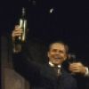 Actors (L-R) David Cryer, Joaquin Romaguera and Michael Tartel in a scene from the Theatre Off Park production of the musical "Mademoiselle Colombe" (New York)