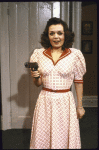 Actress Dorothy Cantwell in a scene from the Broadway play "The Musical Comedy Murders of 1940" (New York)
