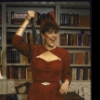 Actress Pamela Dunlap in a scene from the Broadway play "The Musical Comedy Murders of 1940" (New York)