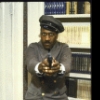 Actor Willie C Carpenter in a scene from the Broadway play "The Musical Comedy Murders of 1940" (New York)