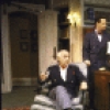 Actors (L-R) Richard Seff, Kelly Connell, Pamela Dunlap and Michael Ayr in a scene from the Broadway play "The Musical Comedy Murders of 1940" (New York)