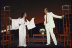 Actors (L-R) B. D. Wong and John Lithgow in a scene from the Broadway play "M. Butterfly" WASHINGTON