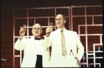 Actors (L-R) George N. Martin and John Lithgow in a scene from the Broadway play "M. Butterfly" WASHINGTON