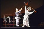 Actors (L-R) Jamie H. J. Guan and B. D. Wong in a scene from the Broadway play "M. Butterfly" WASHINGTON