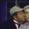 Actors (L-R) Stubby Kaye, Alice Faye and John Payne in a scene from the Broadway musical "Good News" (New York)
