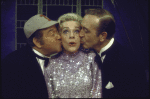 Actors (L-R) Stubby Kaye, Alice Faye and John Payne in a scene from the Broadway musical "Good News" (New York)