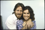 Actors Peter Strauss and Barbara Hershey (withdrew from production) in a publicity shot from the Broadway play "Einstein And The Polar Bear" (New York)