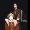 Actors Estelle Parsons and Richard White in a scene from the Off-Broadway musical "Elizabeth And Essex" (New York)