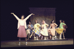 Actresses Loni Ackerman (L) and Rita Rudner (3R) with cast members in a scene from the Broadway musical "So Long 174th Street" (Philadelphia)