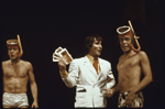 Actors (L-R) Christopher Hastings, Jim Dale and Phil Killian in a scene from the Broadway play "Scapino." (New York)