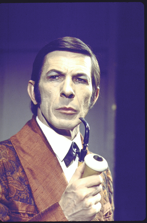 Actor Leonard S. Nimoy in a scene from the touring production of the play "Sherlock Holmes." (Detroit)