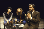 Actors (L-R) Cara Buono, Elisabeth Shue and Colin Stinton in a scene from the Lincoln Center Theatre production of the play "Some Americans Abroad." (New York)