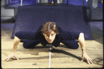 Actor Mikhail Baryshnikov in a rehearsal shot fr. the Broadway  play "Metamorphosis." (New York)