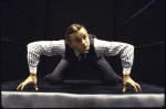 Actor Mikhail Baryshnikov in a scene fr. the Broadway production of the play "Metamorphosis." (Durham)