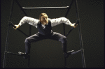 Actor Mikhail Baryshnikov in a scene fr. the Broadway production of the play "Metamorphosis." (Durham)