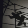 Actor Mikhail Baryshnikov in a scene fr. the Broadway production of the play "Metamorphosis." (Durham)