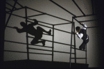 Actor Mikhail Baryshnikov in a scene fr. the Broadway production of the play "Metamorphosis." (Durham)