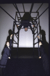Actors (L-R) Madeleine Potter, Mikhail Baryshnikov & Laura Esterman in a scene fr. the Broadway play "Metamorphosis." (Durham)