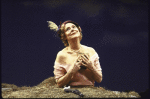 Actress Irene Worth  in a scene fr. the New York Shakespeare Festival's production of the play "Happy Days." (New York)