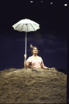 Actress Irene Worth  in a scene fr. the New York Shakespeare Festival's production of the play "Happy Days." (New York)