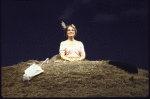 Actress Irene Worth  in a scene fr. the New York Shakespeare Festival's production of the play "Happy Days." (New York)