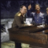 Actors (L-R) Phillip Bosco, Len Cariou, Austin Pendleton and Werner Klemperer in a scene from the Roundabout Theatre's production of the play "Master Class." (New York)