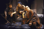 Actors (L-R) Norris M. Shimabuku, Allan Tung and Thom Sesma in a scene from the Roundabout Theatre's production of the play "Rashomon." (New York)