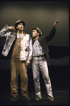 Actors (L-R) Jay Patterson and John Savage in a scene from the Roundabout Theatre's production of the play "Of Mice And Men." (New York)