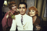 Actors (L-R) Carol Teitel, Stephen Schnetzer and Valerie French in a scene from the Roundabout Theatre's production of the play "Fallen Angels" (New York)