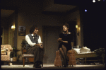 Actors Jim Dale & Stockard Channing in a scene fr. the Roundabout Theatre's production of the play "A Day In The Death Of Joe Egg." (New York)