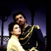 Actors Roma Downey & Chris Noth in a scene fr. the Roundabout Theatre's production of the play "Arms And The Man." (New York)