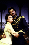 Actors Roma Downey & Chris Noth in a scene fr. the Roundabout Theatre's production of the play "Arms And The Man." (New York)